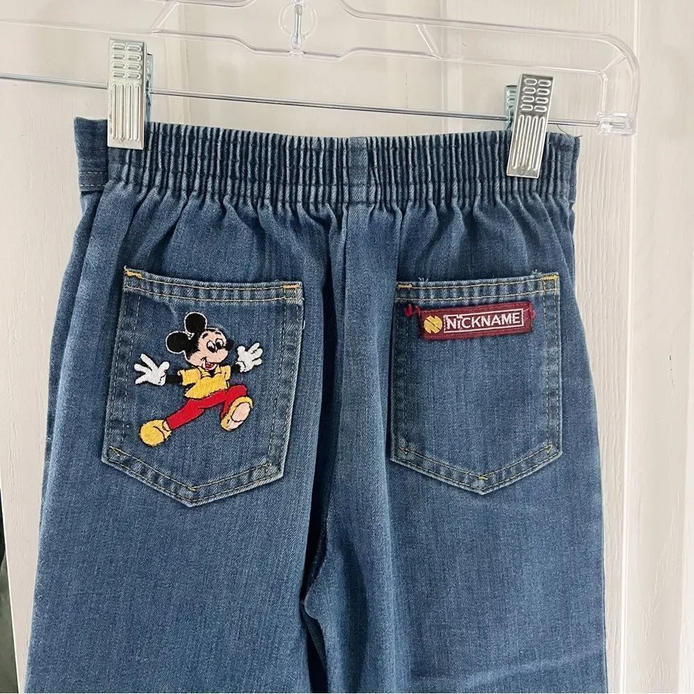 Vintage Disney Mickey Mouse Patch Jeans